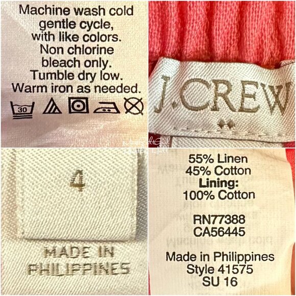 J. Crew Factory Ruffle Top Linen Shirt Size 4 - Picture 3 of 3